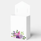 Paarse Floral Elegant Wedding Bedankdoosjes (Geopend)