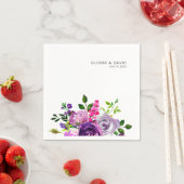 Paarse Floral Elegant Wedding Servet (Insitu)