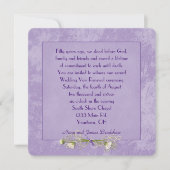 Paarse Floral Embossed Wedding Vow Renewal Kaart (Voorkant)