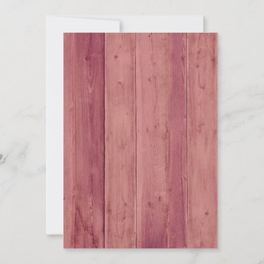 Paarse Floral en houtwuwen Kaart (Achterkant)