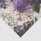 Paarse Floral Ephemera Tissuepapier (Detail)