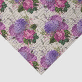Paarse Floral Ephemera Tissuepapier (Detail)