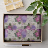 Paarse Floral Ephemera Tissuepapier (Geschenk)