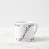 Paarse Floral Espresso Kop (Voorkant rechts)