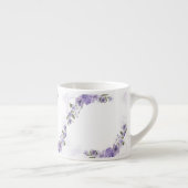 Paarse Floral Espresso Kop (Rechts)