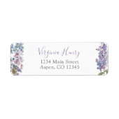 Paarse Floral Etiket (Voorkant)