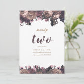 Paarse Floral Fantasy Girl Birthday Kaart (Staand voorkant)