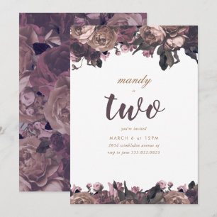 Paarse Floral Fantasy Girl Birthday Kaart