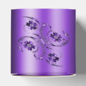Paarse Floral Favor Box Bedankdoosjes (Bovenkant)