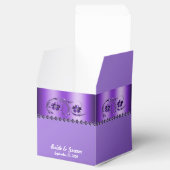 Paarse Floral Favor Box Bedankdoosjes (Geopend)