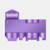 Paarse Floral Favor Box Bedankdoosjes (Uitgevouwen)