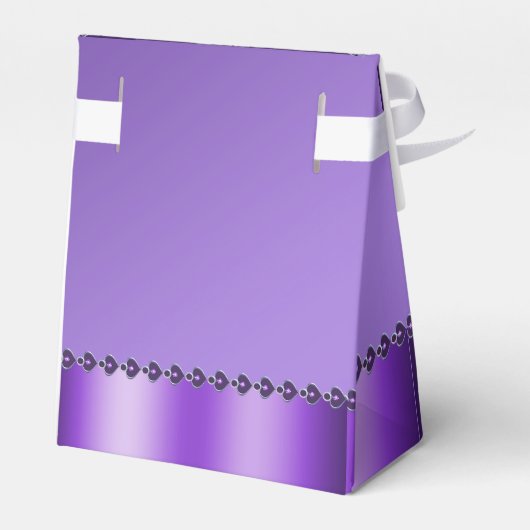 Paarse Floral Favor Box Bedankdoosjes (Achterkant)