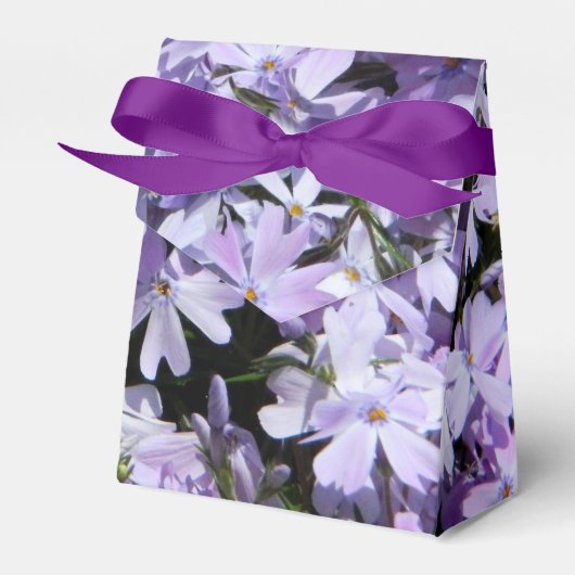 Paarse Floral Favor Box Bedankdoosjes (Voorkant Zijde)