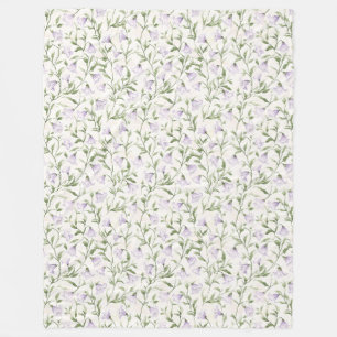  Paarse Floral Fleece Deken