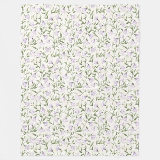  Paarse Floral Fleece Deken (Voorkant)