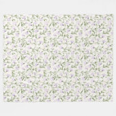  Paarse Floral Fleece Deken (Voorkant (Horizontaal))