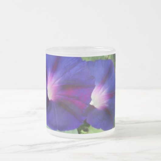 Paarse Floral Frosted Glass Mok (Center)