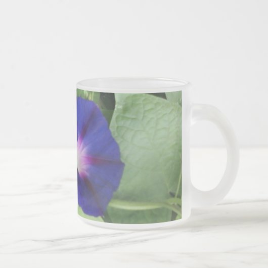 Paarse Floral Frosted Glass Mok (Rechts)