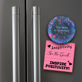 Paarse Floral Fun, pas je eigen inspirativiteit aa Magneet