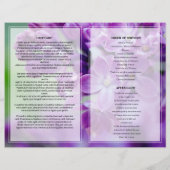 Paarse Floral Funeral Programme sjabloon (Achterkant)