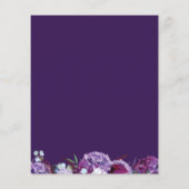 Paarse Floral Geometric Lijst Weddenschap (Achterkant)