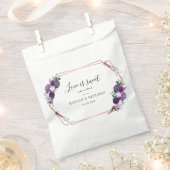 Paarse Floral Geometric Lijst Weddenschap Bedankzakje (Geknipt)