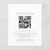 Paarse Floral Geometric Script QR Code Weddenschap (Achterkant)