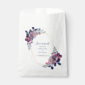 Paarse Floral Geometric Weddenschap Bedankt Bedankzakje (Voorkant)