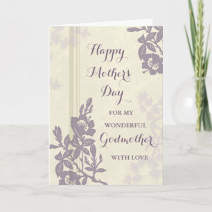 Paarse Floral Godmother Happy Moederdag Kaart