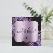 Paarse Floral Gothic ben je mijn eerbewijs? Kaart (Staand voorkant)