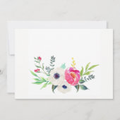 Paarse Floral Gradual Partij Uitnodiging (Achterkant)