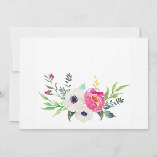 Paarse Floral Gradual Partij Uitnodiging (Achterkant)