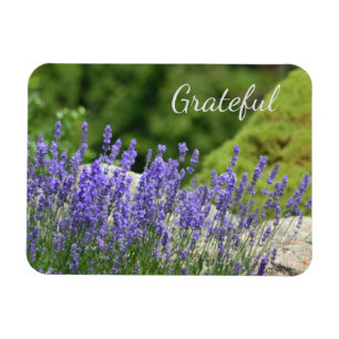 Paarse Floral Gratitude Magneet