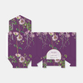 Paarse Floral Greenery Gold Arch Wedding Bedankdoosjes (Uitgevouwen)