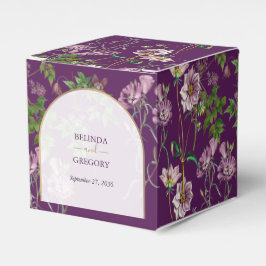 Paarse Floral Greenery Gold Arch Wedding Bedankdoosjes