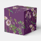 Paarse Floral Greenery Gold Arch Wedding Bedankdoosjes (Achterkant)