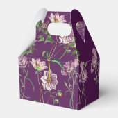Paarse Floral Greenery Gold Arch Wedding Bedankdoosjes (Achterkant)