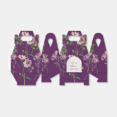 Paarse Floral Greenery Gold Arch Wedding Bedankdoosjes (Uitgevouwen)