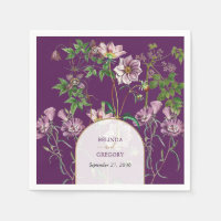 Paarse Floral Greenery Gold Arch Wedding