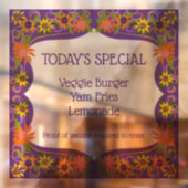  Paarse Floral-grens Raamsticker (Vel 2)