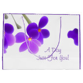 Paarse Floral Groot Cadeauzakje (Achterkant)