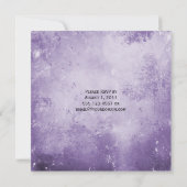 Paarse Floral Grunge Post Wedding Celebration Kaart (Achterkant)