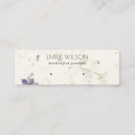 Paarse Floral Handmade Paper Texture Earning Mini Visitekaartje