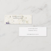 Paarse Floral Handmade Paper Texture Earning Mini Visitekaartje (Voorkant / Achterkant)