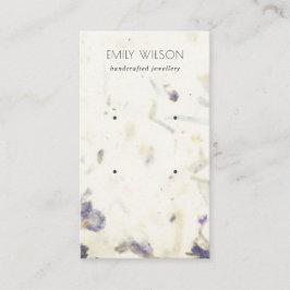Paarse Floral Handmade Paper Texture Earning Visitekaartje