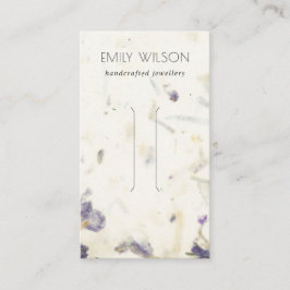 Paarse Floral Handmade Paper Texture Hair Clip Visitekaartje