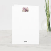 Paarse Floral Happy Birthday Wensen voor mama 2 Bedankkaart (Achterkant)