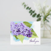 Paarse Floral Hartelijk dank Bedankkaart (Staand voorkant)