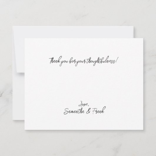 Paarse Floral Hartelijk dank Bedankkaart (Achterkant)