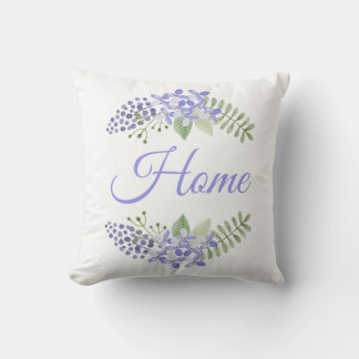 Paarse Floral Home Waterverf Elegant Kussen
